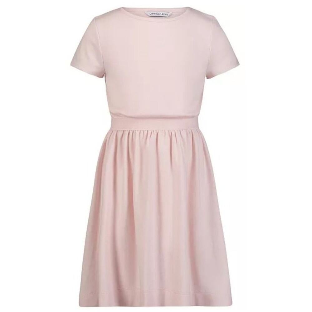 Calvin Klein Big Girls Tonal Logo Dress Size M